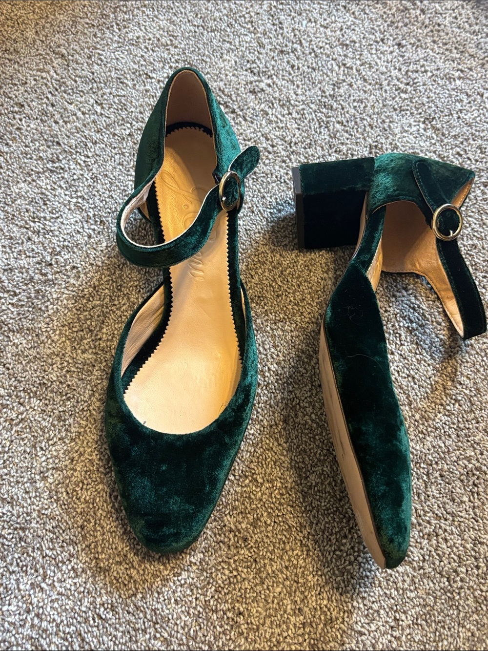 J. Crew Maisie Suede Block Heel Ankle Strap Pump